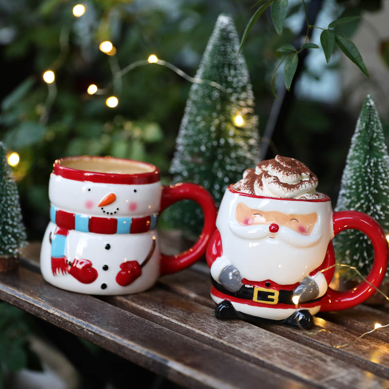 Christmas Ceramic Coffee Custom Santa Mugs