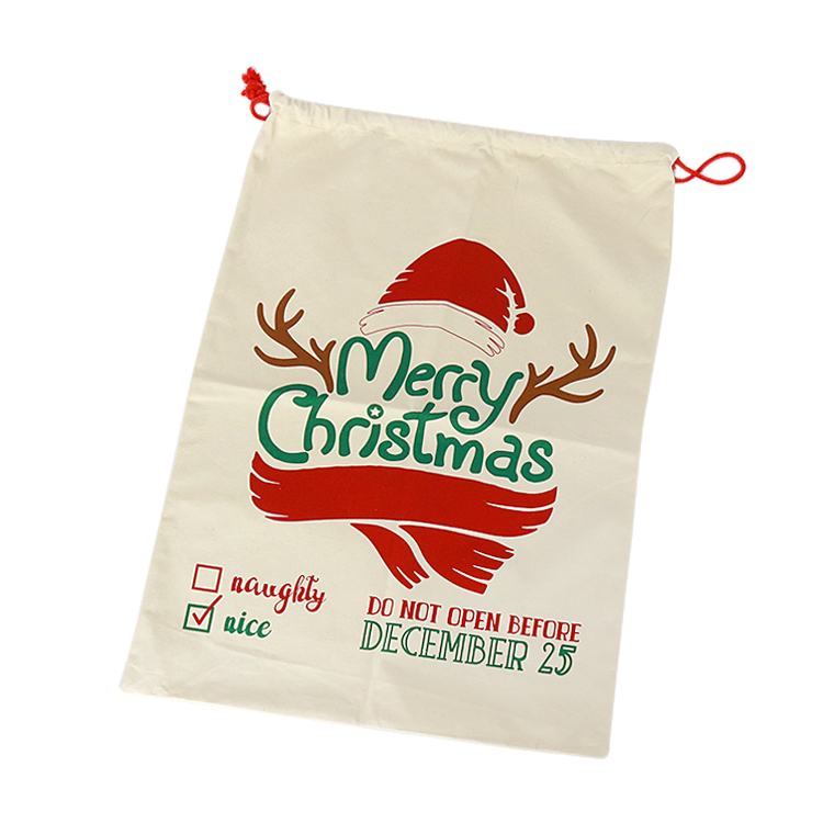 Christmas Gift Drawstring Bags Santa Sack
